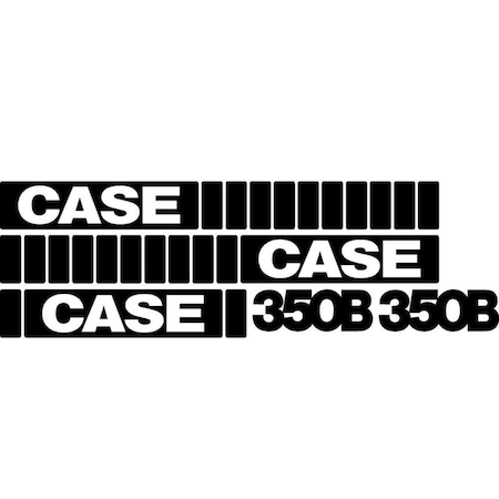 Aftermarket Decal Set (Black) CASE350BDECALSET